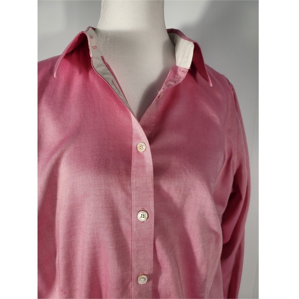Talbots women"s Long Sleeve Button Down Shirt Career Office Pink Size Unknown - Picture 7 of 8
